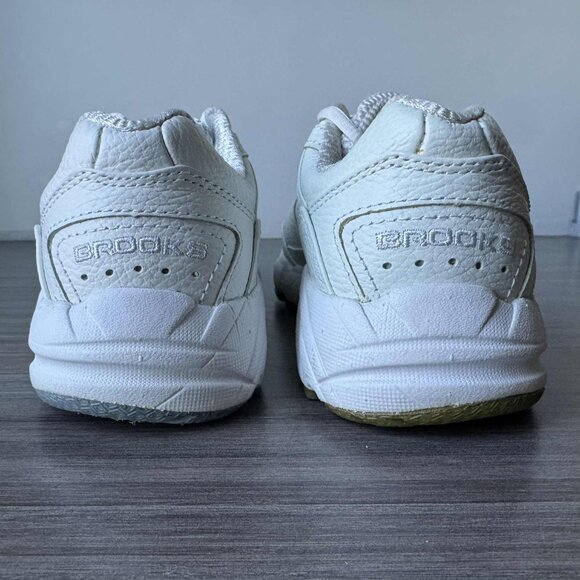 Brooks Women's Addiction Walker Lace-Up Shoes White Leather Size 6 Wide 2E $132 - Picture 4 of 12